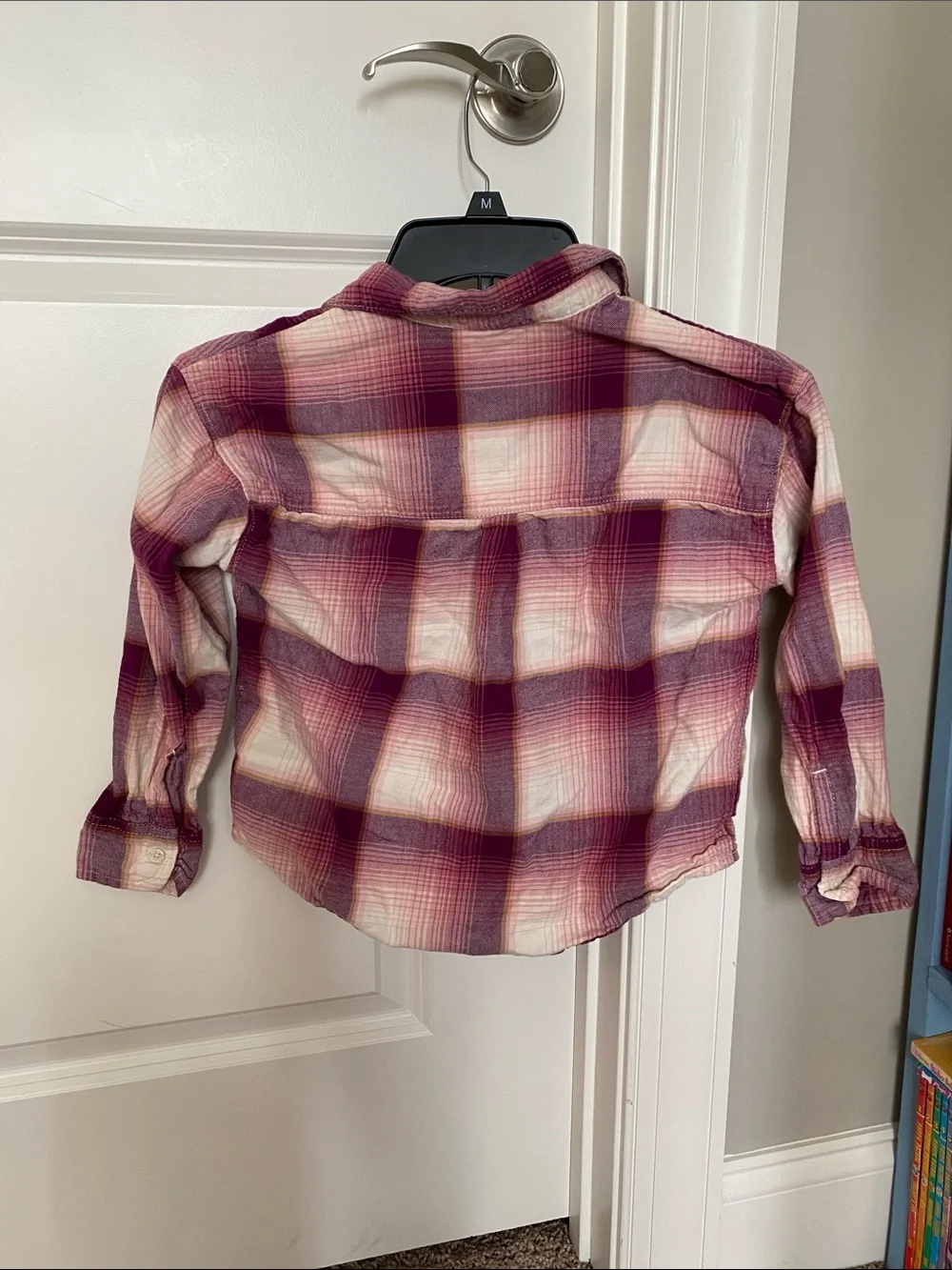 OshKosh B'gosh Purple & White Plaid Button-Down Shirt
